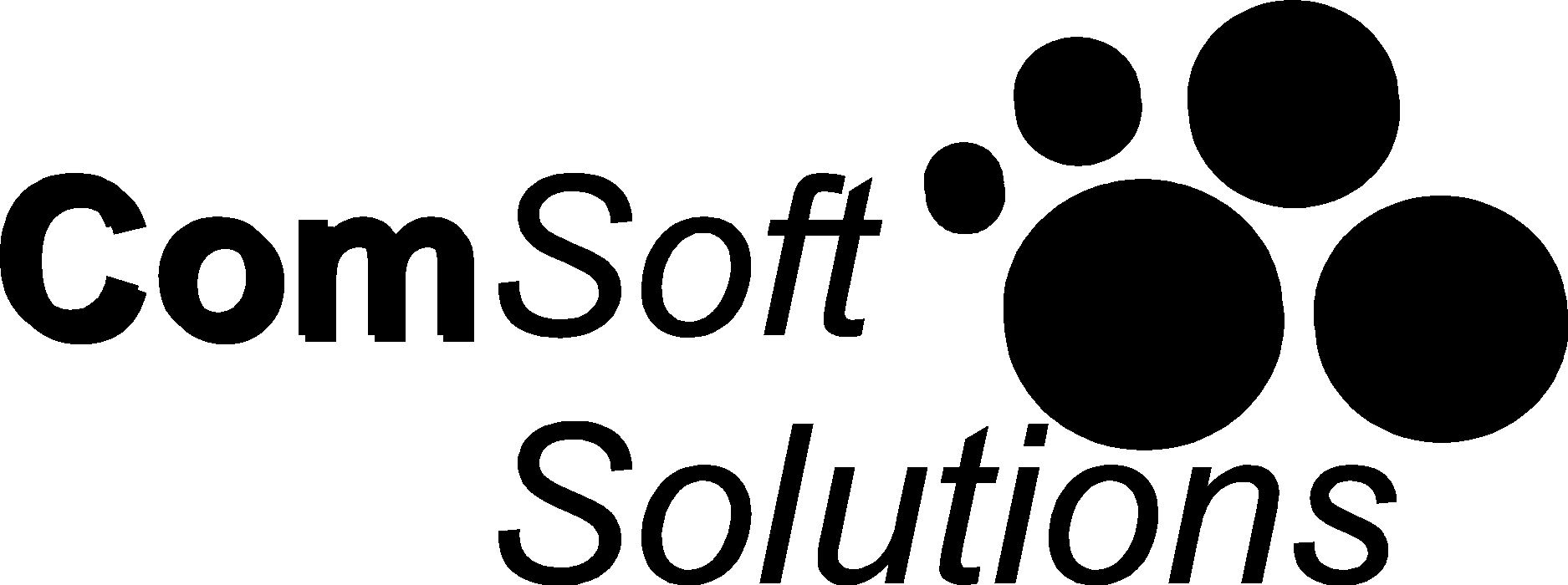 Comsoft Solutions Black Logo Vector Logo